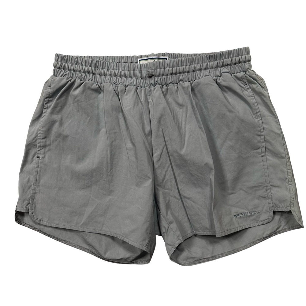 Properly Tied Gray Blue Workout Athletic Shorts Size Medium Pull On Stretchy